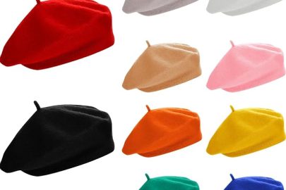Bunches of colorful berets