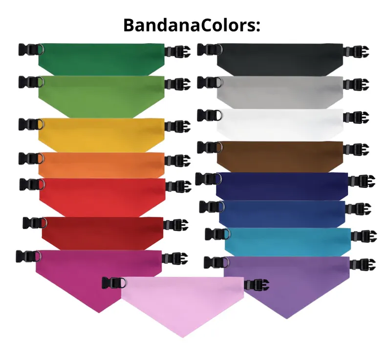 dog bandanas in different colors