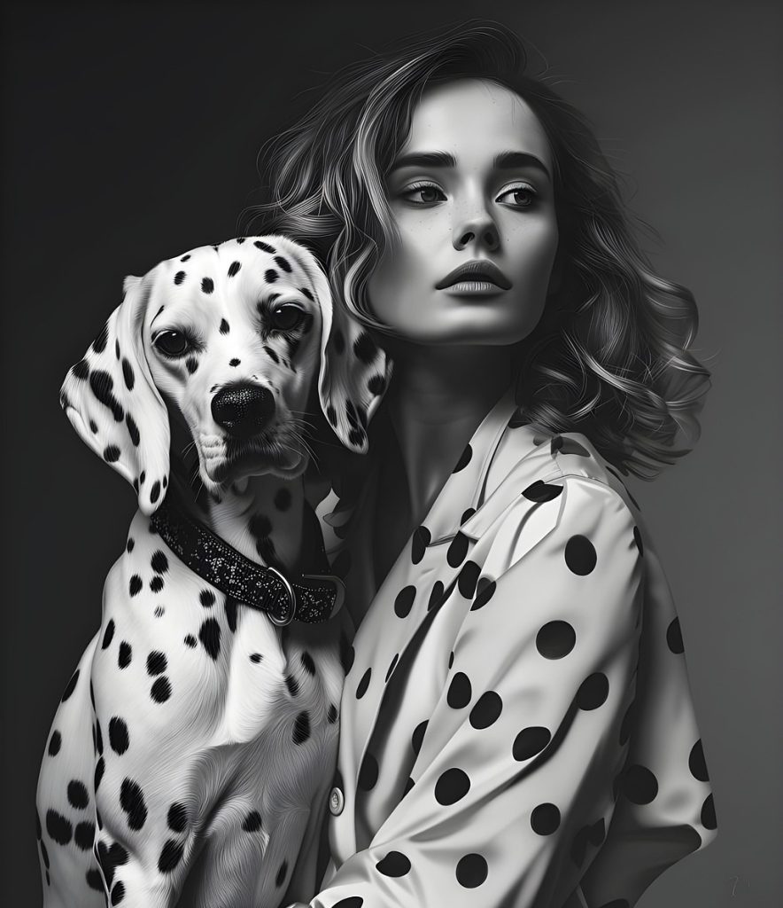 woman with dog