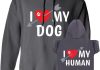 I Heart My Dog and Human Matching Hoodies (2-Pack)