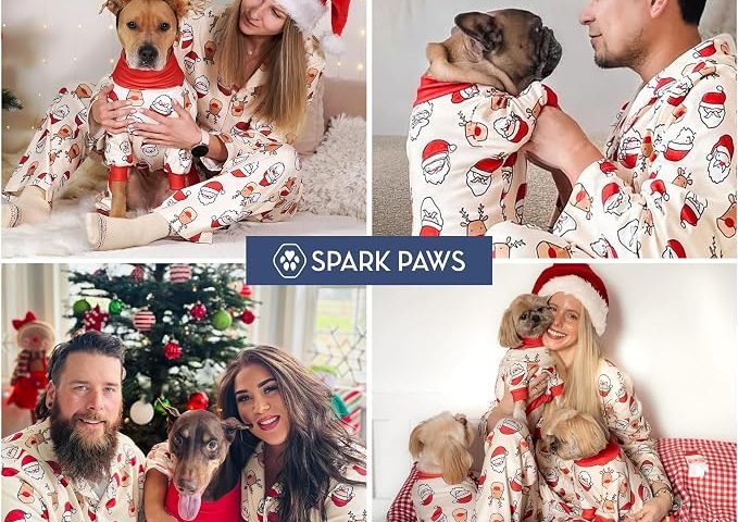 Enjoy Holiday Evenings in Our Dog and Owner Matching Pajamas