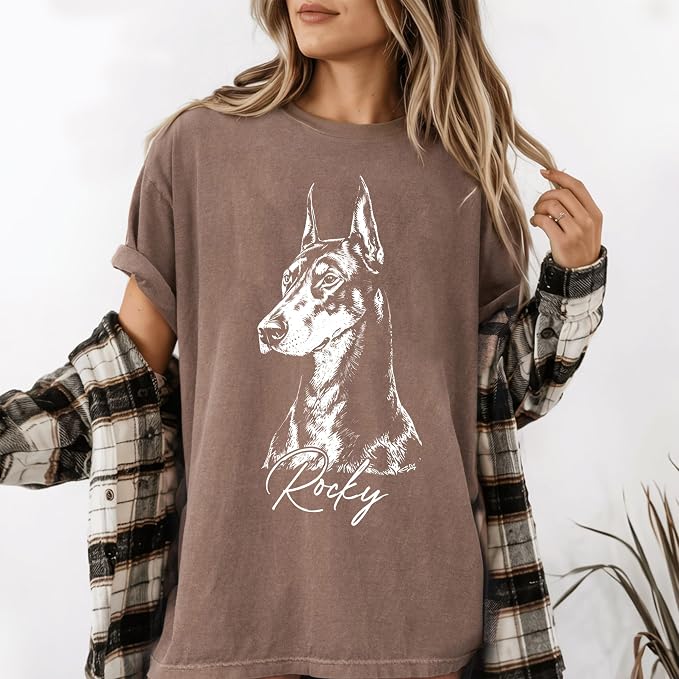 personalized woman's shirt with picture of dog