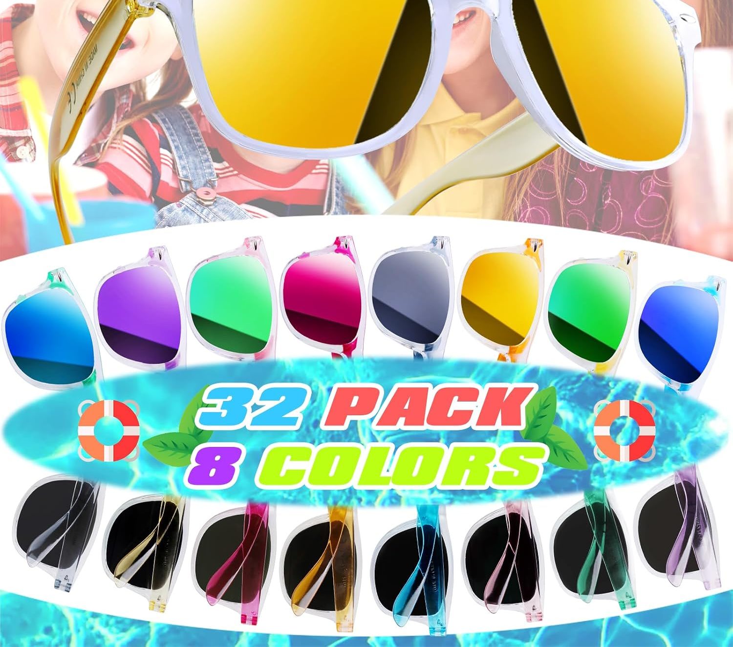 colorful neon sunglasses