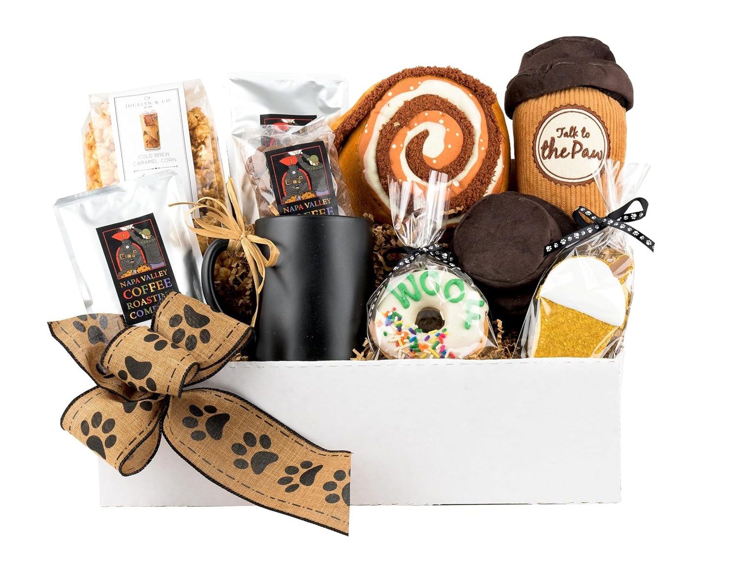 coffee gift basket for dog and owner