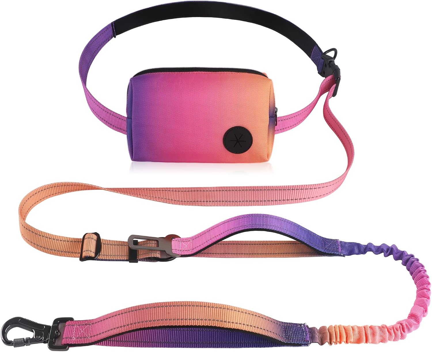 hands-free leash with pouch