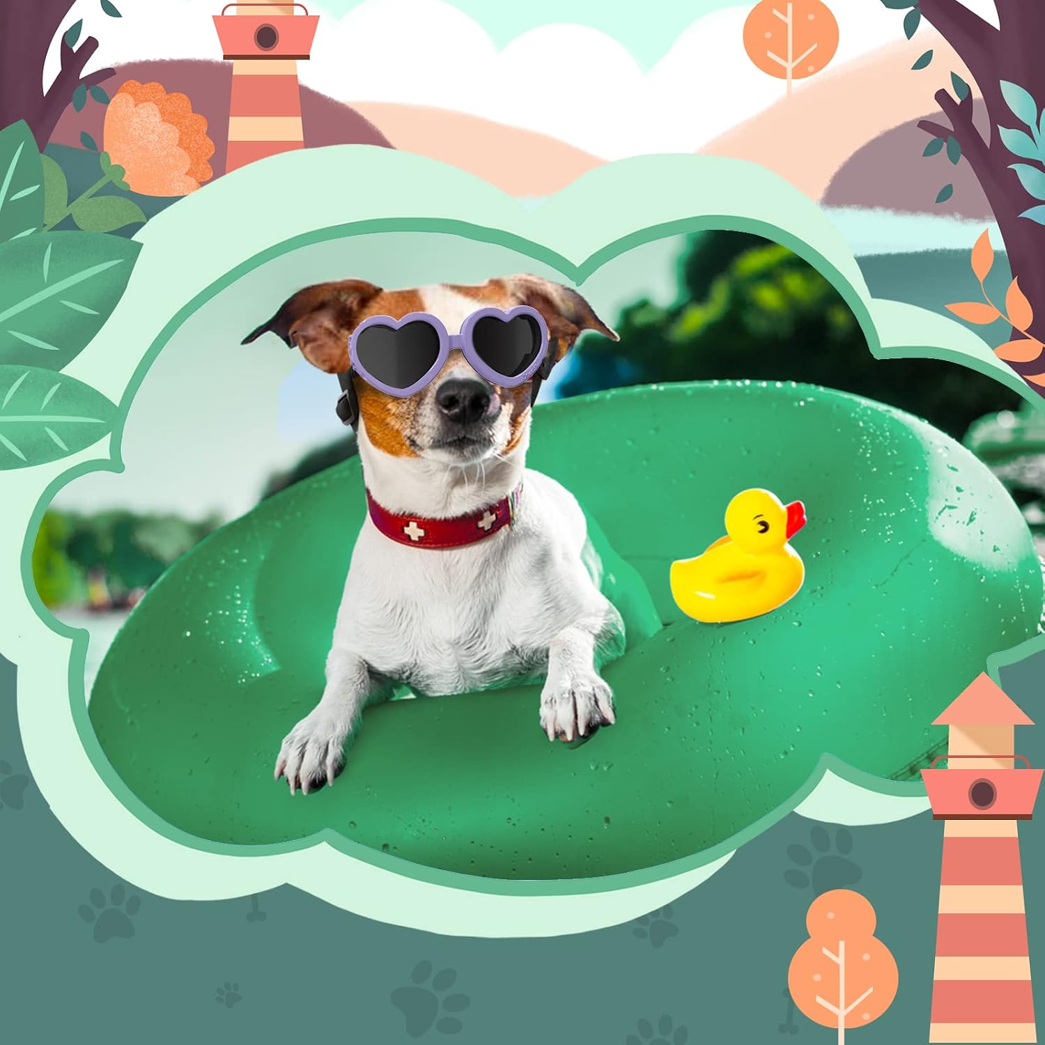 dog wearing sunglasses