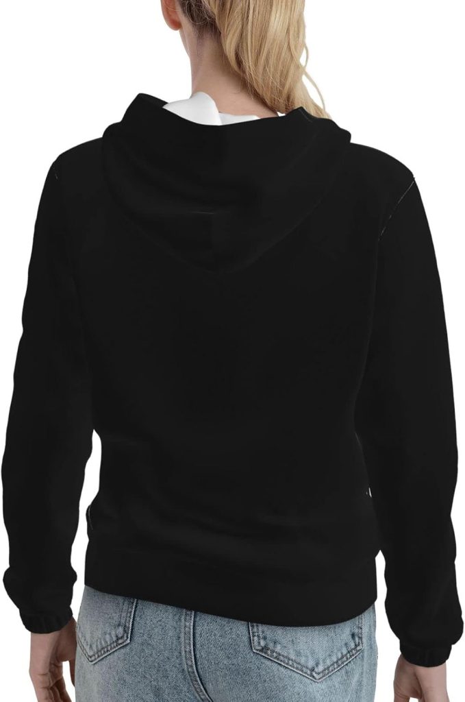 woman wearing black hoodie