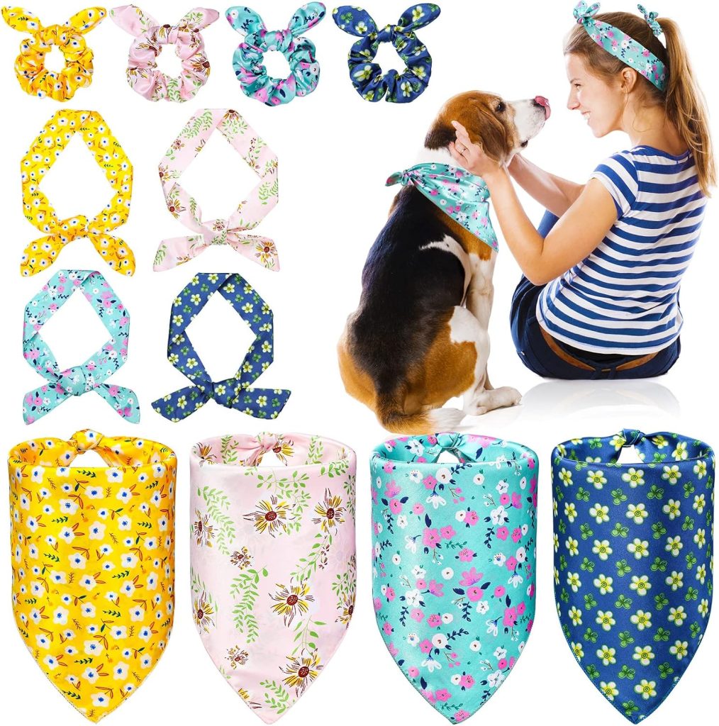 matching bandanas and scrunchie