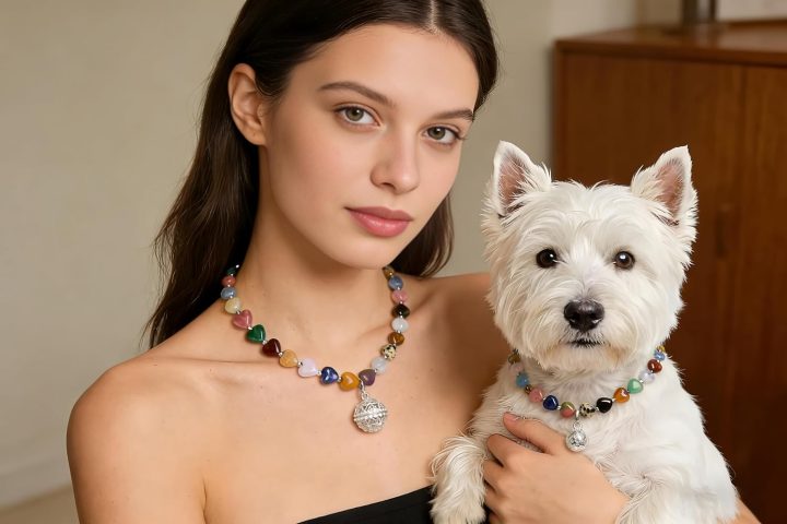 Handmade Matching Dog and Owner Necklaces With Healing Gems