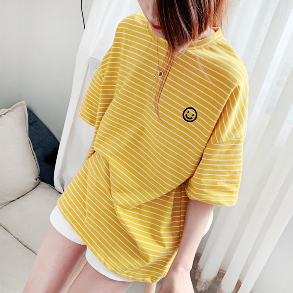 Woman wearing yellow shirt