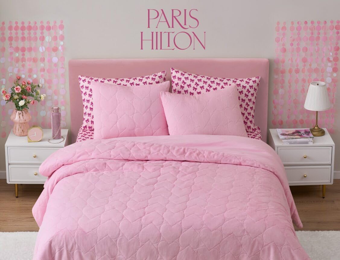 paris hilton pink comforter set