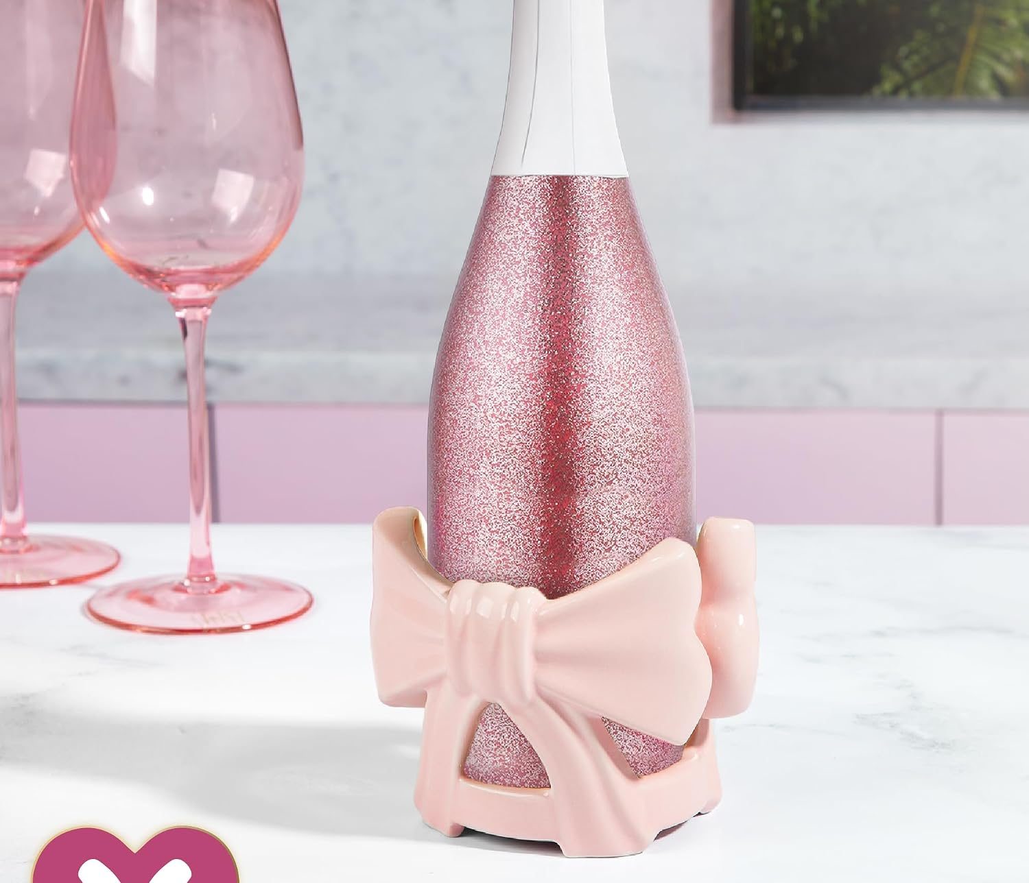 pink bottle holder
