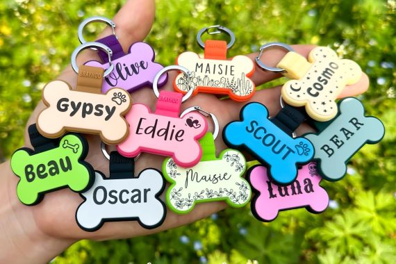 Lightweight, Silent Silicone Dog Tags in 9 Colors to Match It Up!