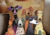 Our Whimsical Dog Friends Art Pillow Will Match Any Decor