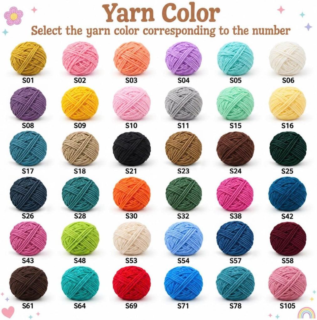different color yarn